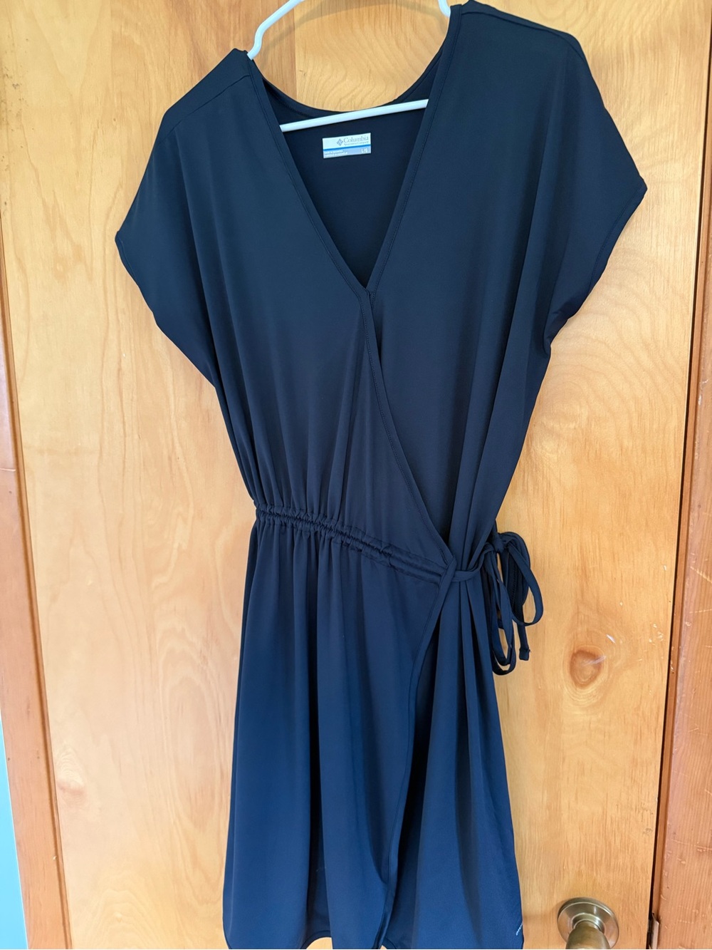 Columbia Women's Black Wrap Dress with Side Tie